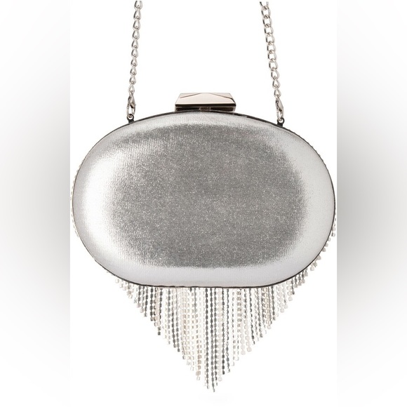 Olga Berg Bria Crystal Fringe Clutch - Picture 4 of 11